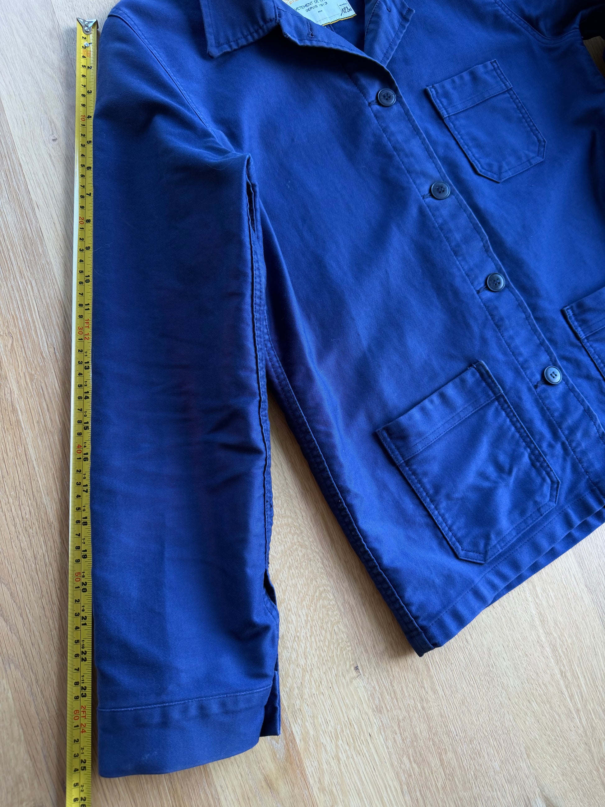 Le Mont St Michel Navy Chore Jacket, size M