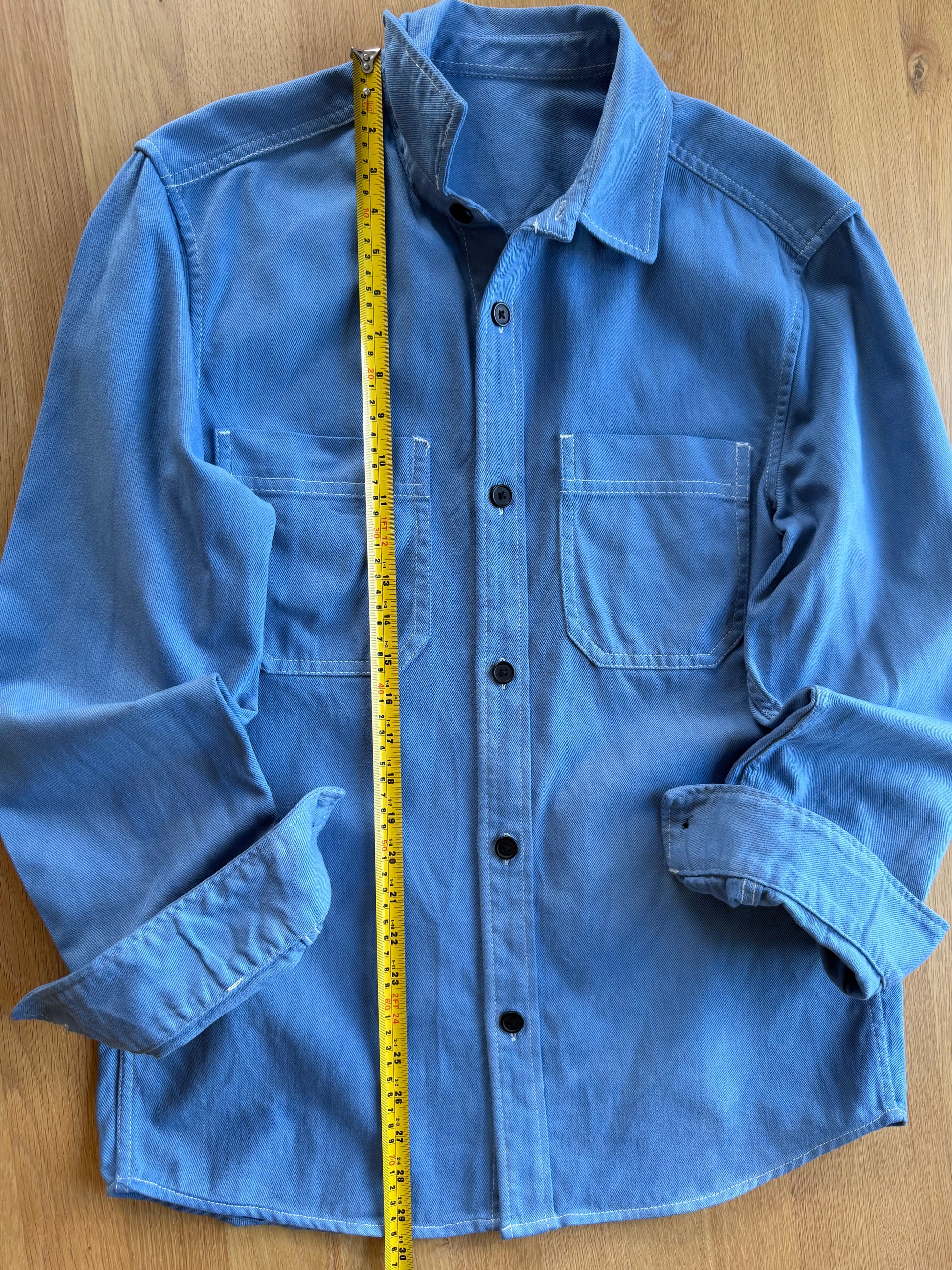 Blue Cotton Overshirt, size M