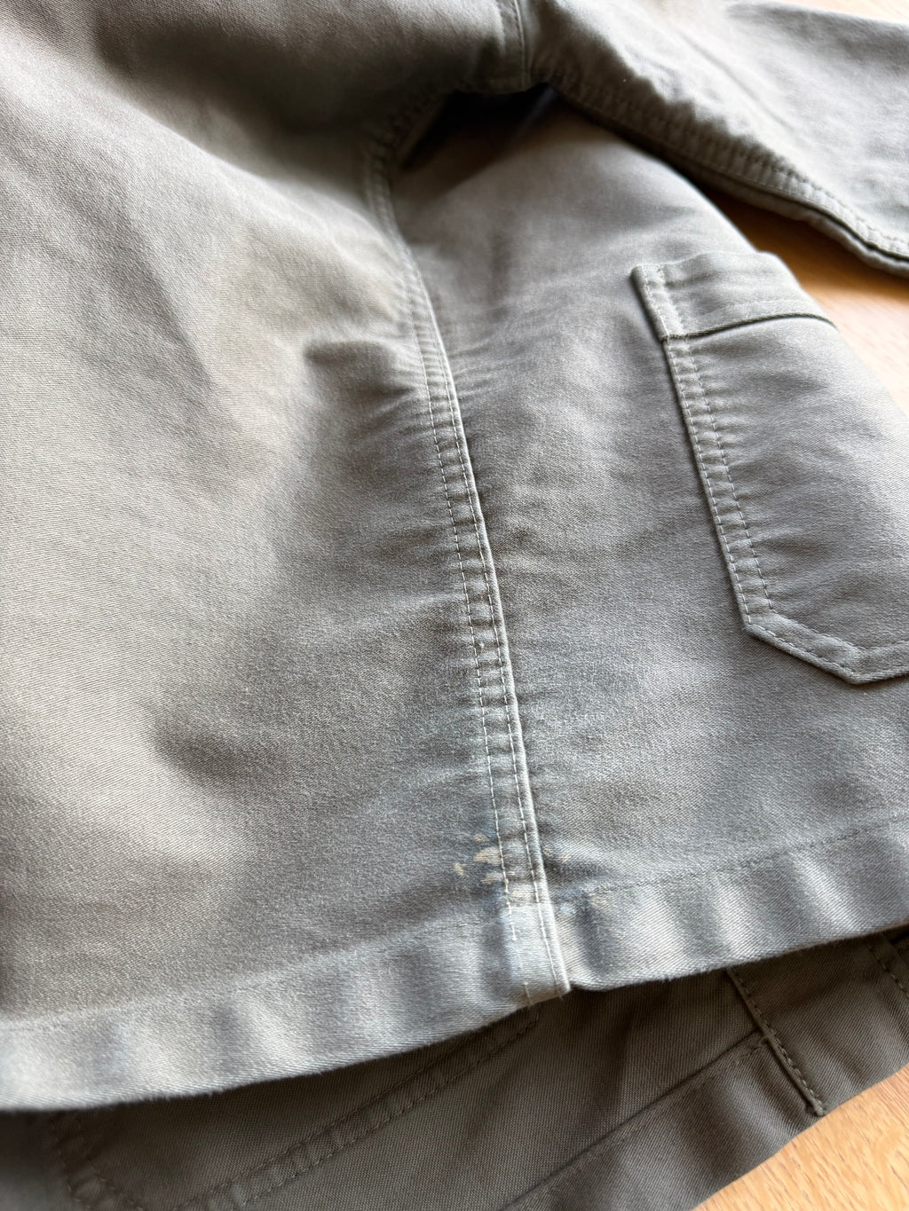 Le Mont St Michel Olive Chore Jacket, size S