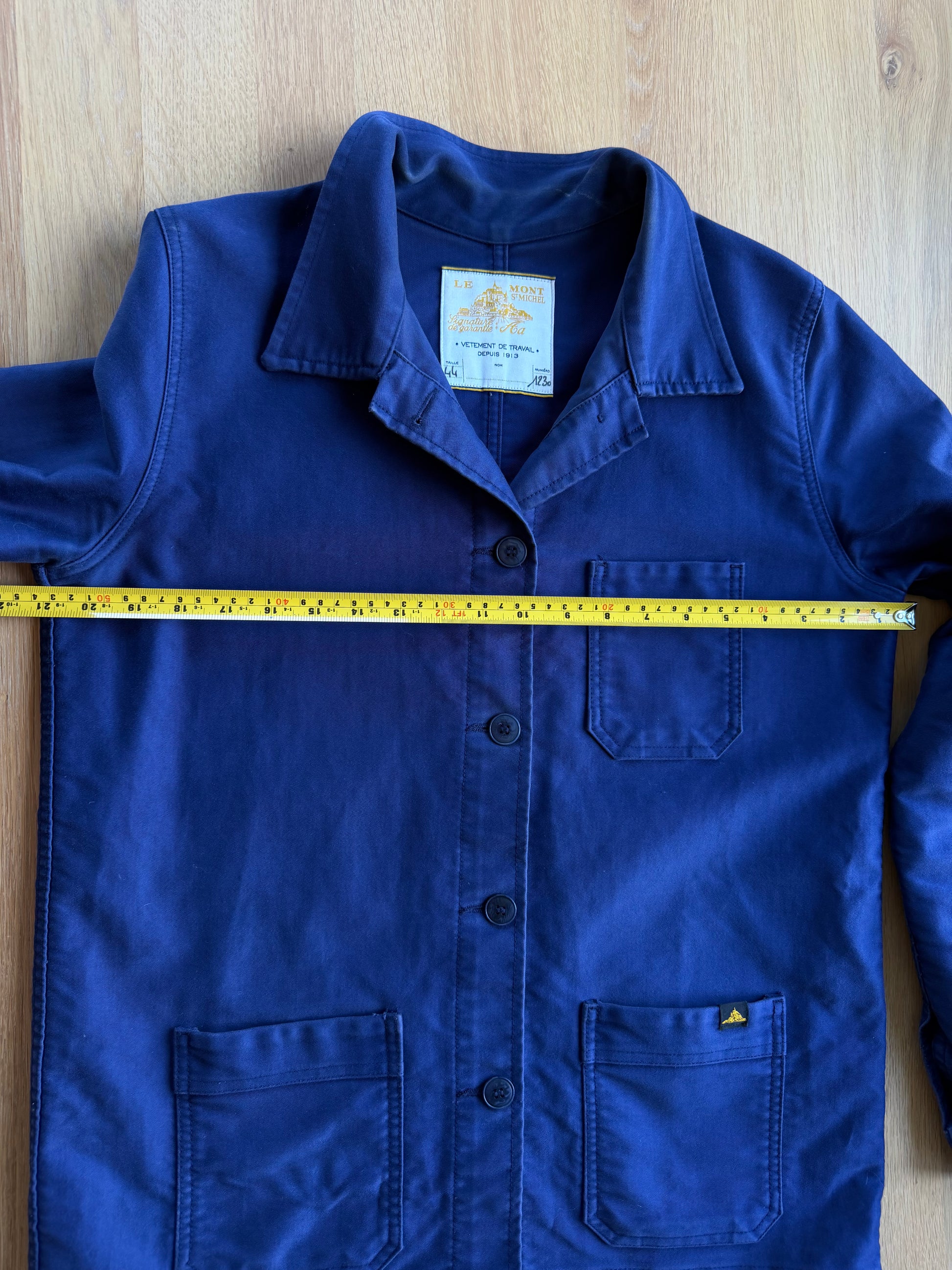 Le Mont St Michel Navy Chore Jacket, size M