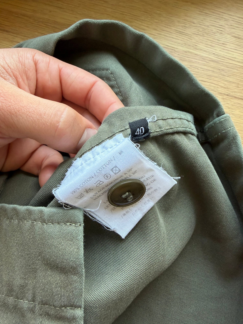 Le Mont St Michel Olive Chore Jacket, size S