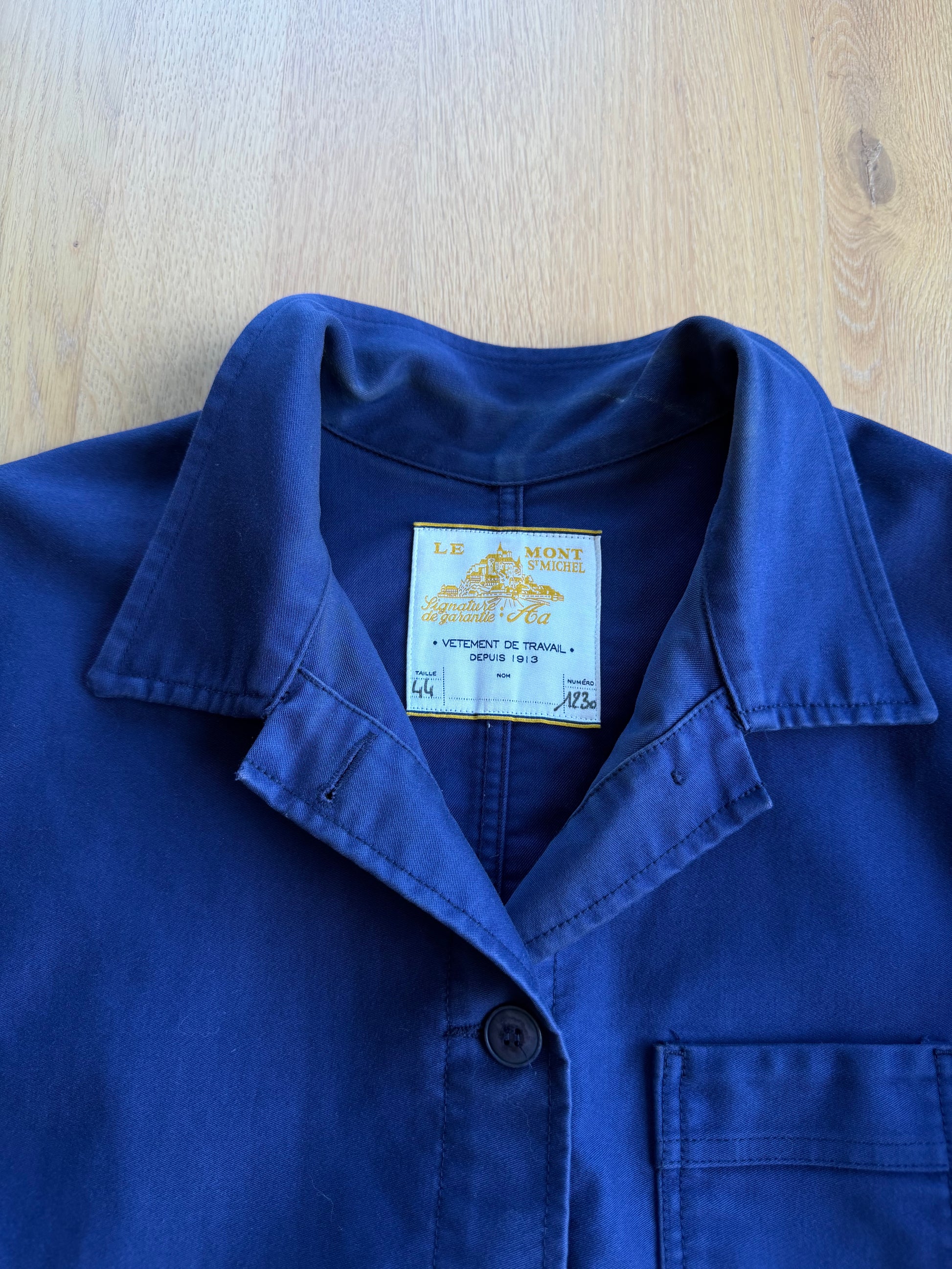 Le Mont St Michel Navy Chore Jacket, size M