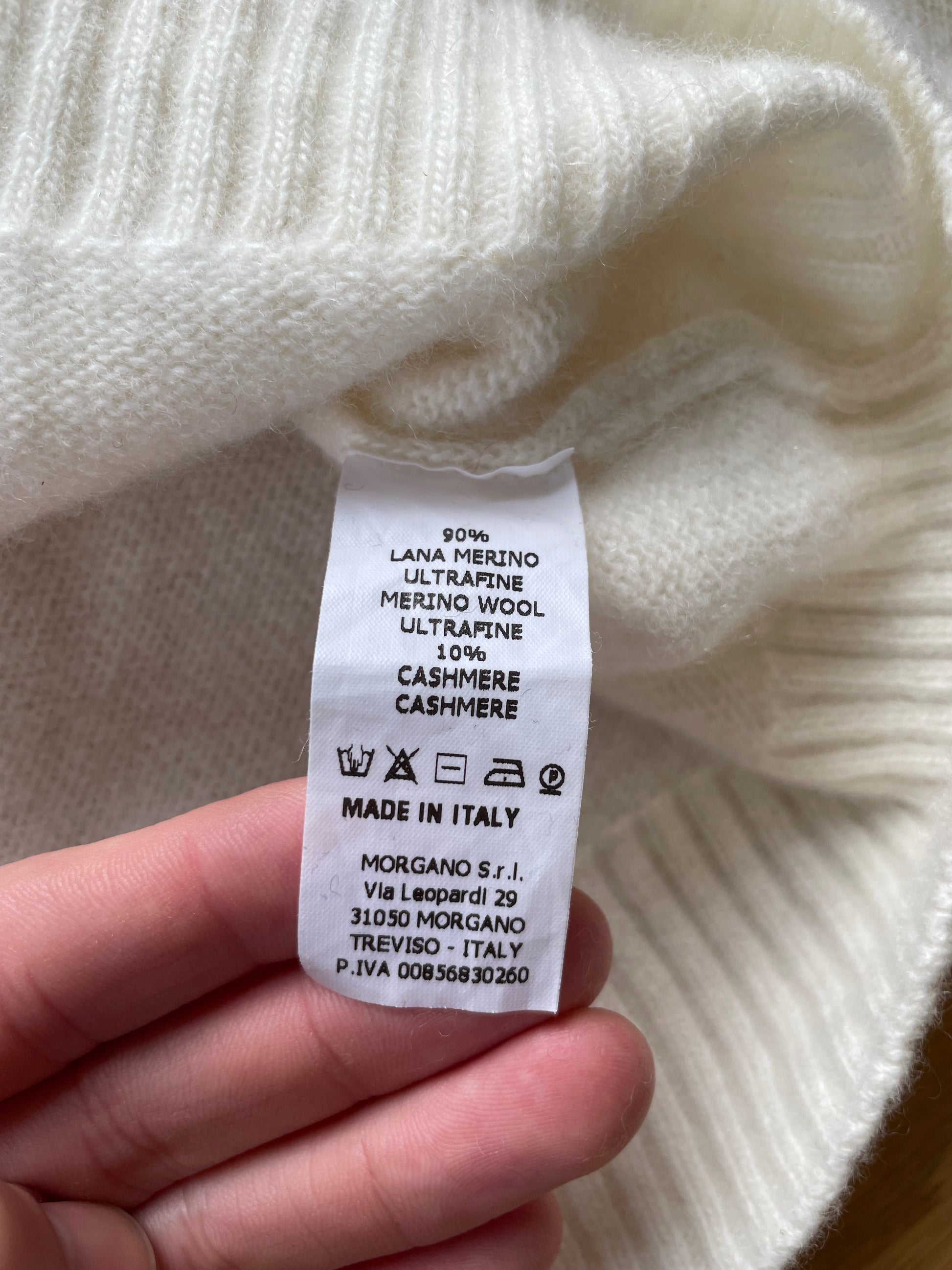 Morgano Cream Rollneck, size S