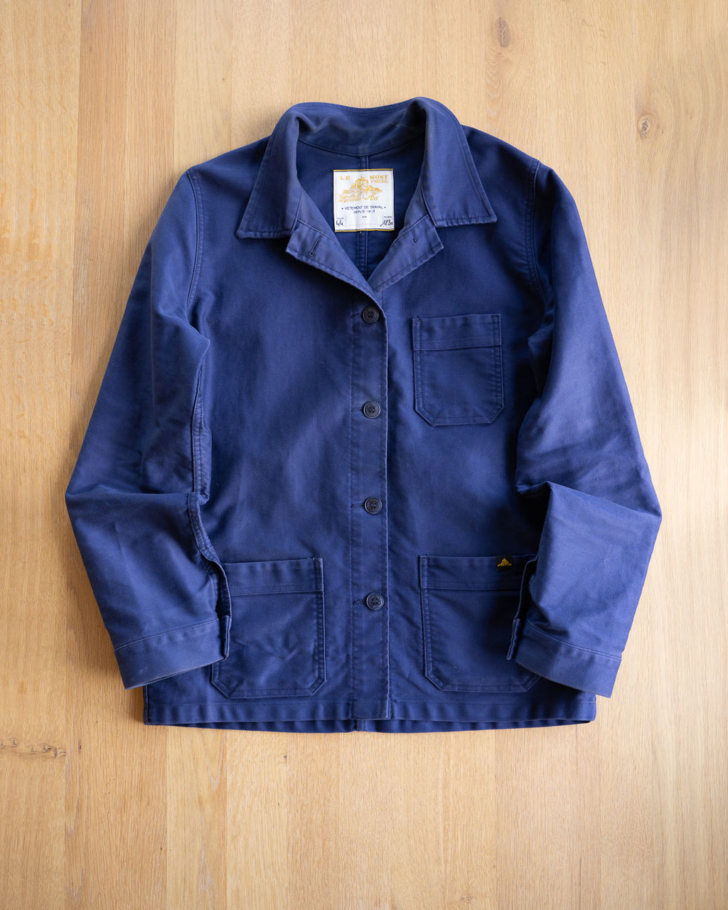 Le Mont St Michel Navy Chore Jacket, size M