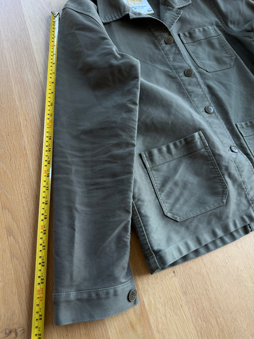 Le Mont St Michel Olive Chore Jacket, size S